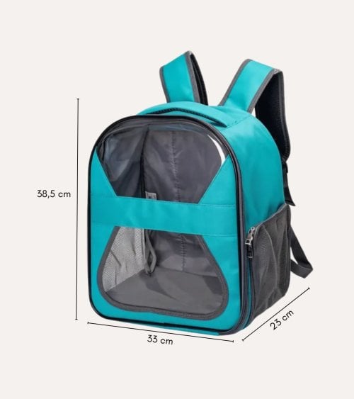 Mochila Transportin para Mascotas de Poliester y PCV