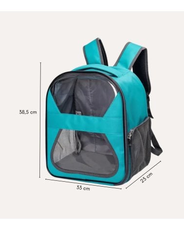 Mochila Transportin para Mascotas de Poliester y PCV