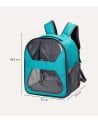 Mochila Transportin para Mascotas de Poliester y PCV