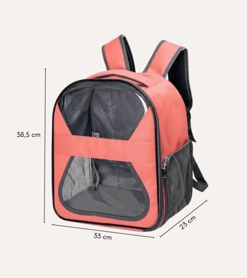 Mochila Transportin para Mascotas de Poliester y PCV