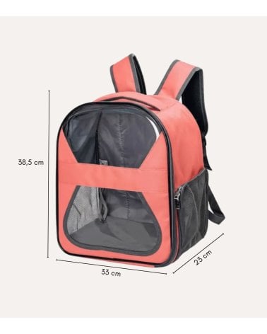 Mochila Transportin para Mascotas de Poliester y PCV
