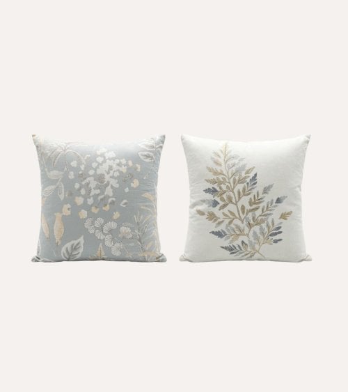 Cojin Reversible Fern Floral de Algodón