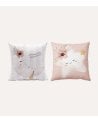 Cojin Reversible Marela de Luna y Estrella de Algodón