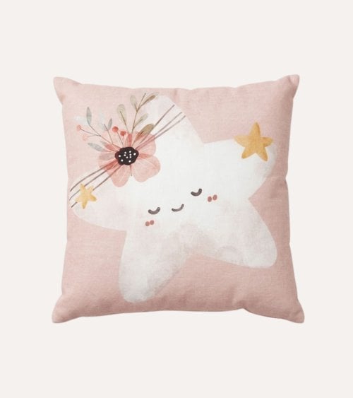 Cojin Reversible Marela de Luna y Estrella de Algodón