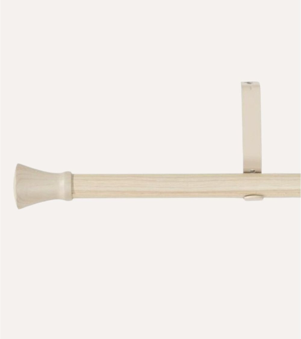 Barra de Cortina Simil Extensible Efecto Madera de Metal