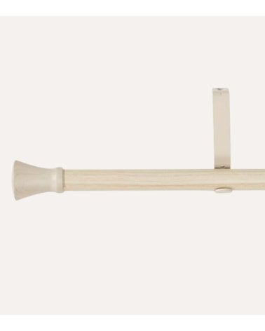 Barra de Cortina Simil Extensible Efecto Madera de Metal