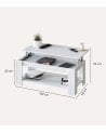 Mesa de Centro Ambit Elevable con Revistero de Melamina