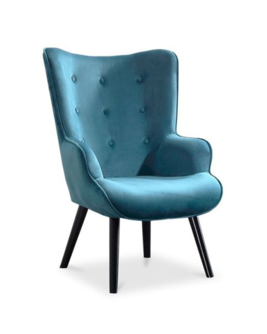 Butaca Voss de Terciopelo Verde Agua - Sillón Elegante y Confortable