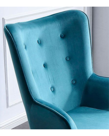 Butaca Voss de Terciopelo Verde Agua - Sillón Elegante y Confortable