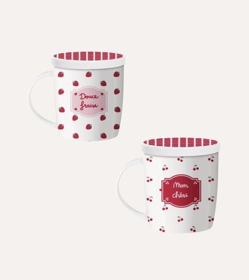 Taza para Infusiones Coquette de Cerámica con Filtro
