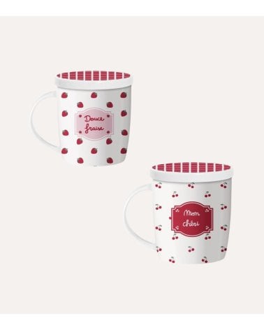 Taza para Infusiones Coquette de Cerámica con Filtro