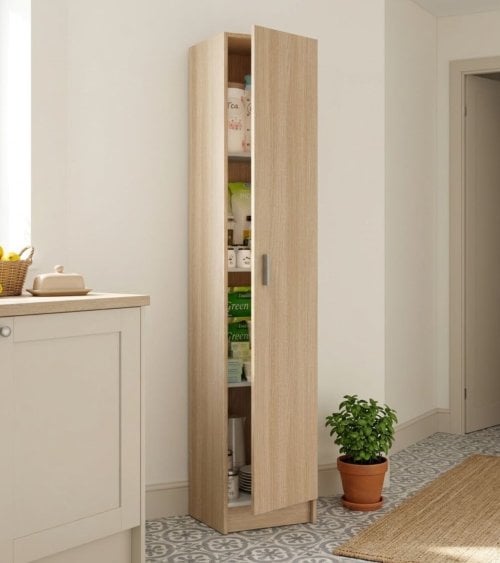 Armario Multiusos de 2 Puertas y 3 Baldas de Melamina
