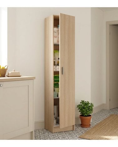 Armario Multiusos de 2 Puertas y 3 Baldas de Melamina