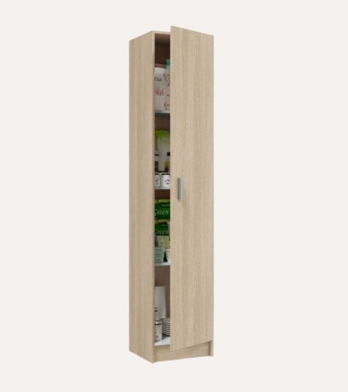 Armario Multiusos de 2 Puertas y 3 Baldas de Melamina