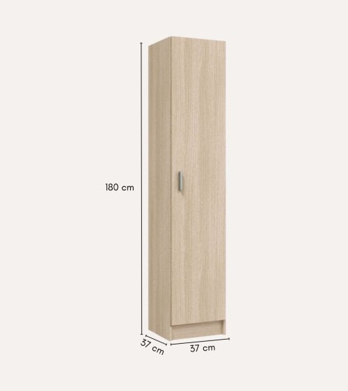 Armario Multiusos de 2 Puertas y 3 Baldas de Melamina