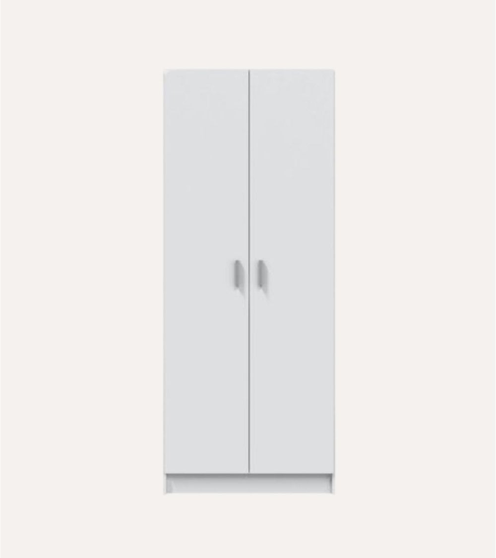 Armario Multiusos con 2 Puertas y 3 Zonas de Melamina