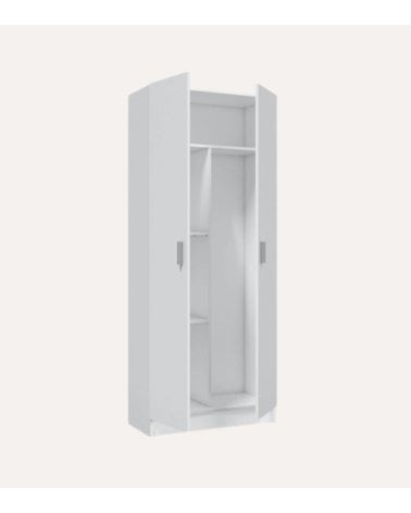 Armario Multiusos con 2 Puertas y 3 Zonas de Melamina