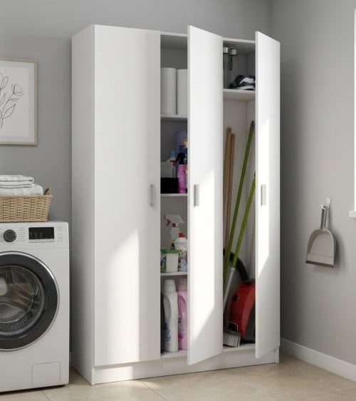 Armario Multiusos con 3 Puertas de Melamina
