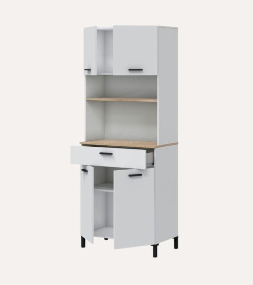 Armario Kira Estilo Buffet con 1 Cajon y 4 Puertas de Melamina