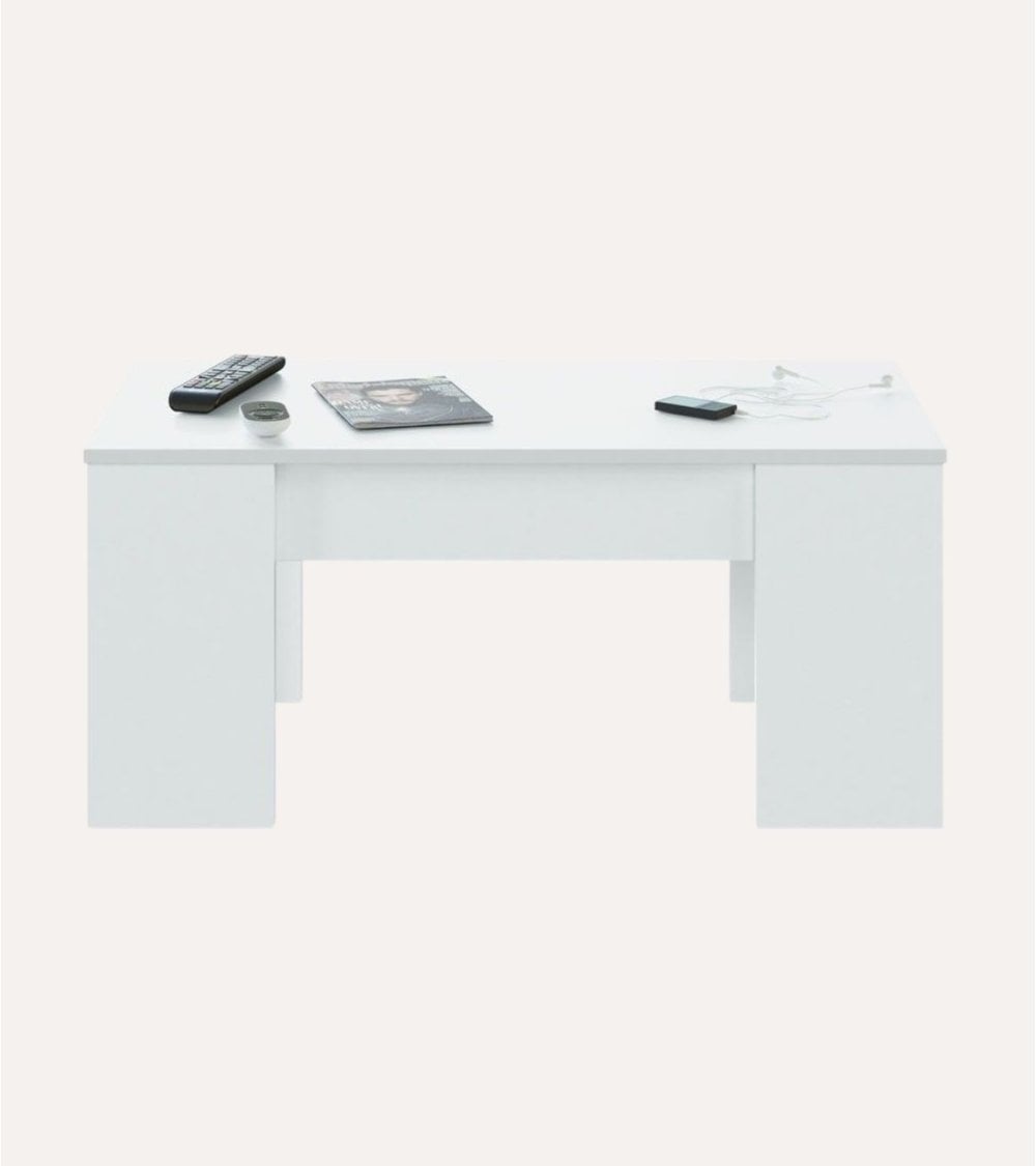 Mesa de Centro Elevable de Melamina y Metal