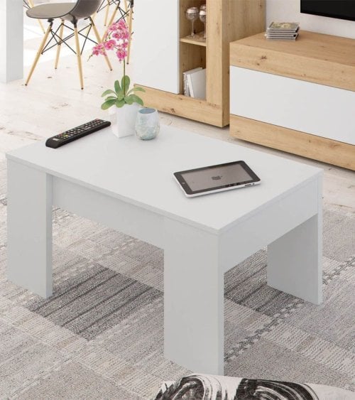 Mesa de Centro Elevable de Melamina y Metal