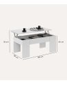 Mesa de Centro Elevable de Melamina y Metal