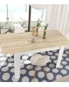 Mesa de Comedor Kendra Bicolor Extensible de Melamina