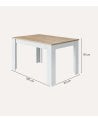 Mesa de Comedor Kendra Bicolor Extensible de Melamina