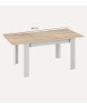 Mesa de Comedor Kendra Bicolor Extensible de Melamina