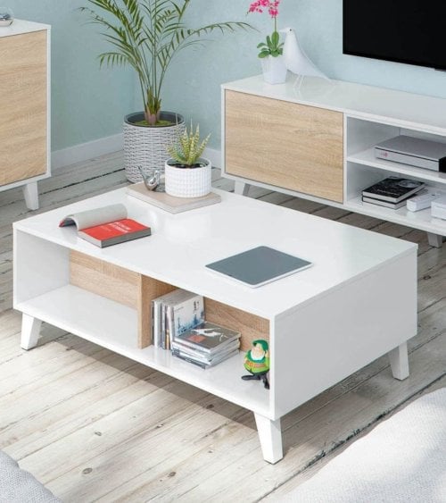 Mesa de Centro Zaiken Elevable de Melamina