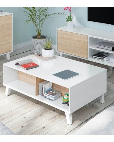 Mesa de Centro Zaiken Elevable de Melamina