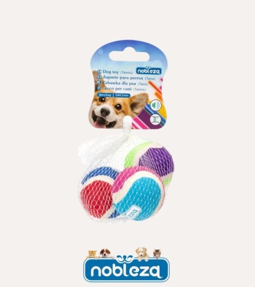 Set de 3 Pelotas Multicolores Elásticas de Caucho