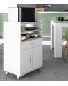 Mueble Auxiliar con 2 Puertas y Ruedas de Melamina