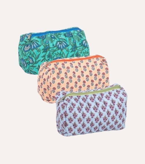 Neceser con Estampado de Algodón