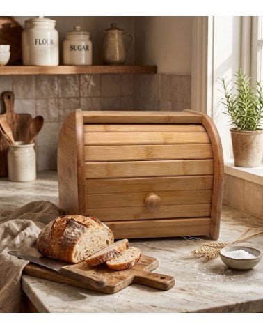 Panera de Bambú con Puerta Corredera