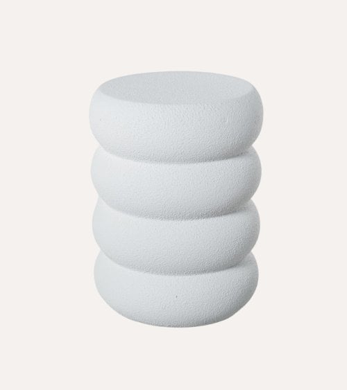 Mesa Auxiliar Bubbles Estilo Cemento de Fibra de Vidrio