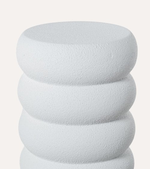 Mesa Auxiliar Bubbles Estilo Cemento de Fibra de Vidrio