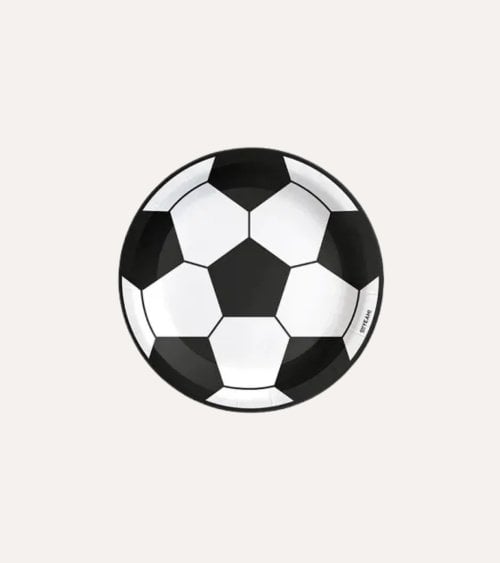 Set de 6 Platos Balón de Fútbol de Cartón
