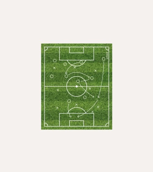 Set de 20 Servilletas Campo de Fútbol de Papel