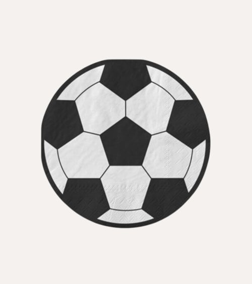 Set de 20 Servilletas Balón de Fútbol de Papel