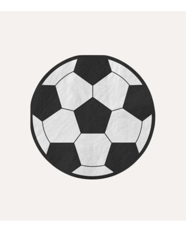 Set de 20 Servilletas Balón de Fútbol de Papel