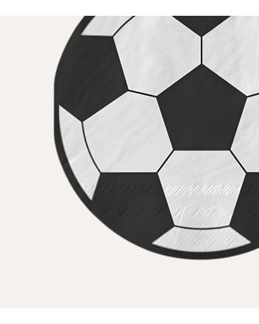 Set de 20 Servilletas Balón de Fútbol de Papel