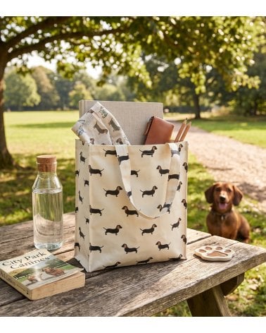 Bolsa Waterproof Teckel con Cremallera de Algodón y Plástico
