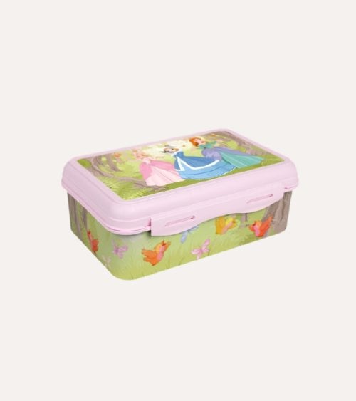 Fiambrera Princesas Multiple con Tenedor de Plástico