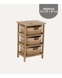 Mueble Cajonero con Cestas de Algodón y Madera
