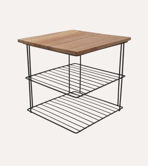 Estante Organizador para Cocina de Hierro y Madera