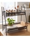 Estante Organizador con 2 Niveles para Cocina de Hierro