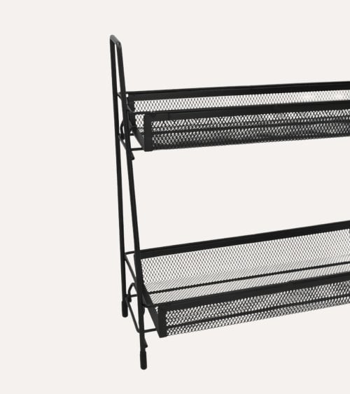 Estante Organizador con 2 Niveles para Cocina de Hierro