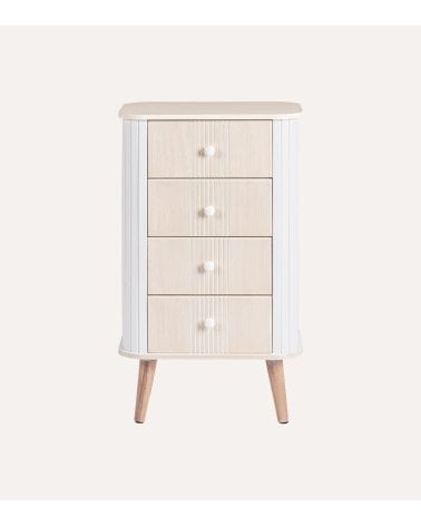 Cómoda Vesly con 4 Cajones de MDF