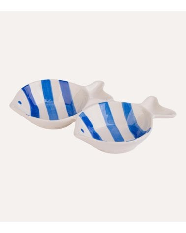 Bandeja Decorativa Peces Doble de Porcelana